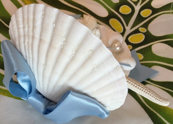 貝殼戒指枕頭White＆Blue SweetJewel原創設計 第4張的照片