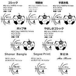 ボール型 お名前 キーホルダー☆名入れ 背番号 刻印☆部活 スポーツ 送料無料 8枚目の画像