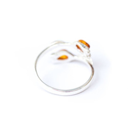 アンバー（琥珀）のジュエリー　指輪　-Amber Tulip Ring- 7枚目の画像