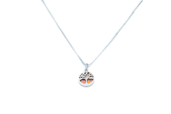 アンバー（琥珀）のジュエリー ペンダント Slice Tree of Life Charm Pendant 3枚目の画像