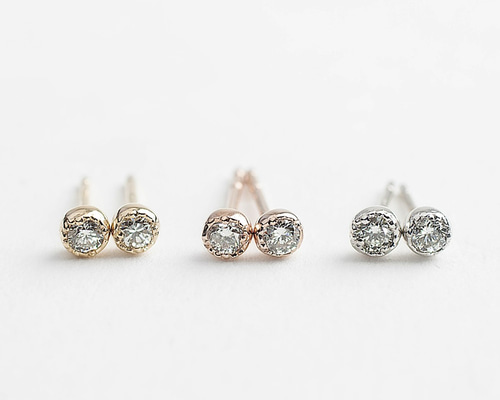 一粒ピアス・天然ダイヤモンド✴︎ブリリアントカット