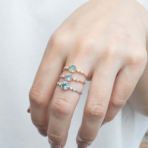 ステラリング✴︎アメリカ産モンタナサファイア ✴︎ブルーモンタナ