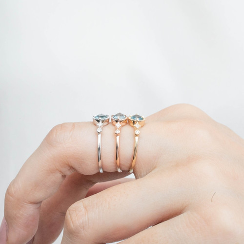 ステラリング✴︎アメリカ産モンタナサファイア ✴︎ブルーモンタナ