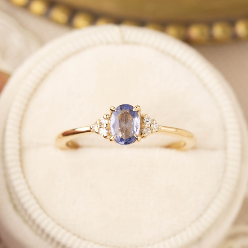 テレサリング✴︎非加熱サファイア婚約指輪✴︎ブルーサファイア✴︎サファイアリング✴︎K14金 YG RG WG