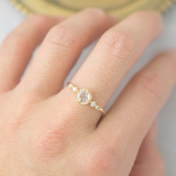 ステラリング ローズカットダイヤモンド婚約指輪✴︎天然ダイヤモンド✴︎K14YG RG WG【受注制作】 5枚目の画像