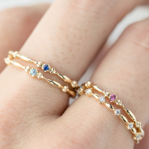Time Jewelry K14YG 重ねづけ用Vリング
