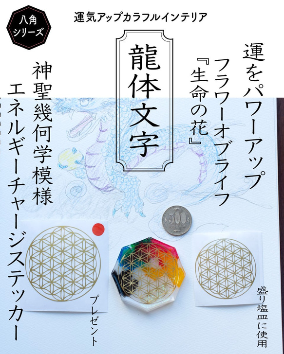 風水 インテリア 【 オーダーメイド 龍体文字 】 リバーシブル　如来くんデザイン 8枚目の画像