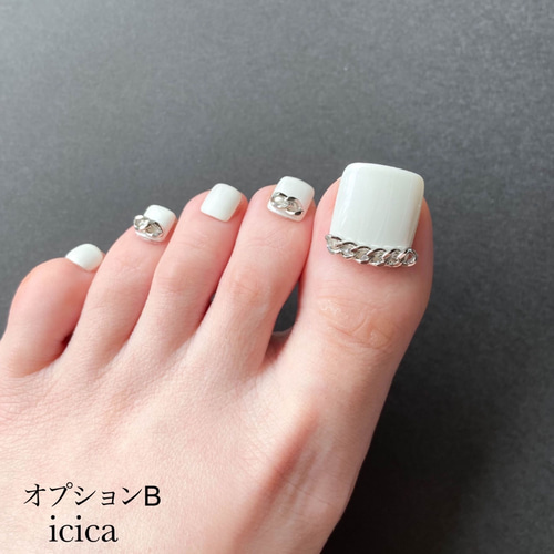 フットネイルチップ No,14 ビックチェーン フットネイルチップ ネイルチップ（つけ爪