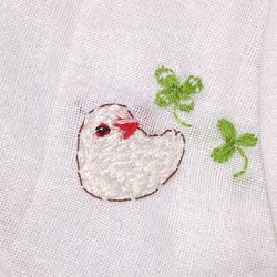 【薄くて快適な夏用ガーゼを使用♪】選べる立体刺繍マスク3種(クジラ・文鳥) 4枚目の画像