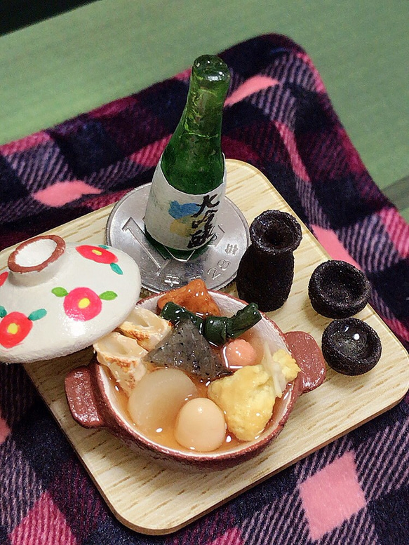 ほっこり温まる♪ミニチュアおでん一人飲みセット【フェイクフード】 3枚目の画像