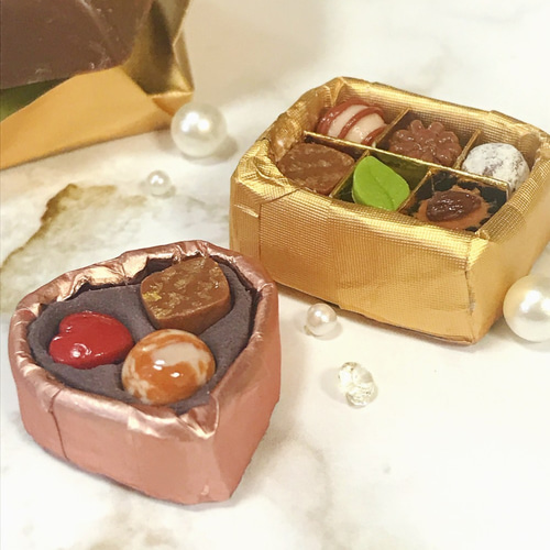 【期間限定！最安値挑戦】 バレンタインのご褒美チョコに♪ミニチュアチョコレートアソート 小物入れ