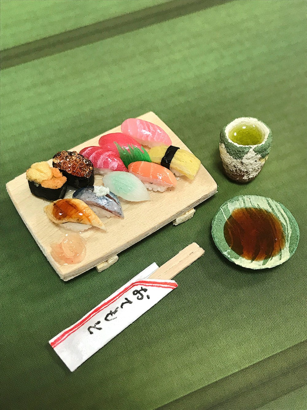 ミニチュアお寿司の豪華盛りセットB その他置物 はらぺこ文鳥