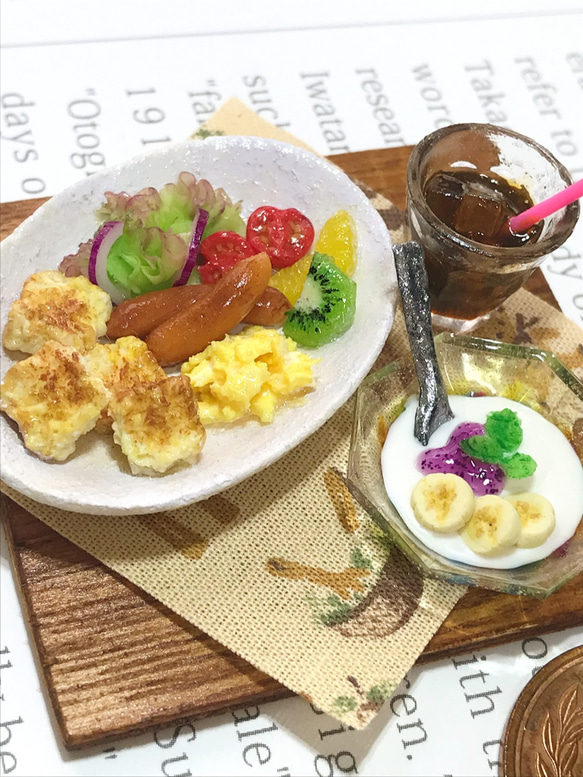 海沿いのカフェ風モーニングセットB【食品サンプル】 2枚目の画像