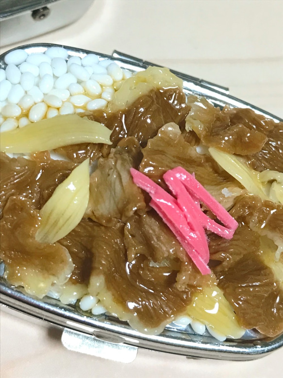 牛丼のピルケース【食品サンプル】 4枚目の画像