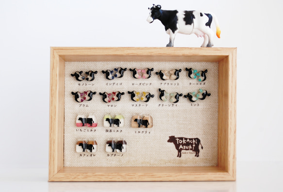 《送料無料》　ホルスタインの顔アップイヤリング -flavorful cows- 4枚目の画像