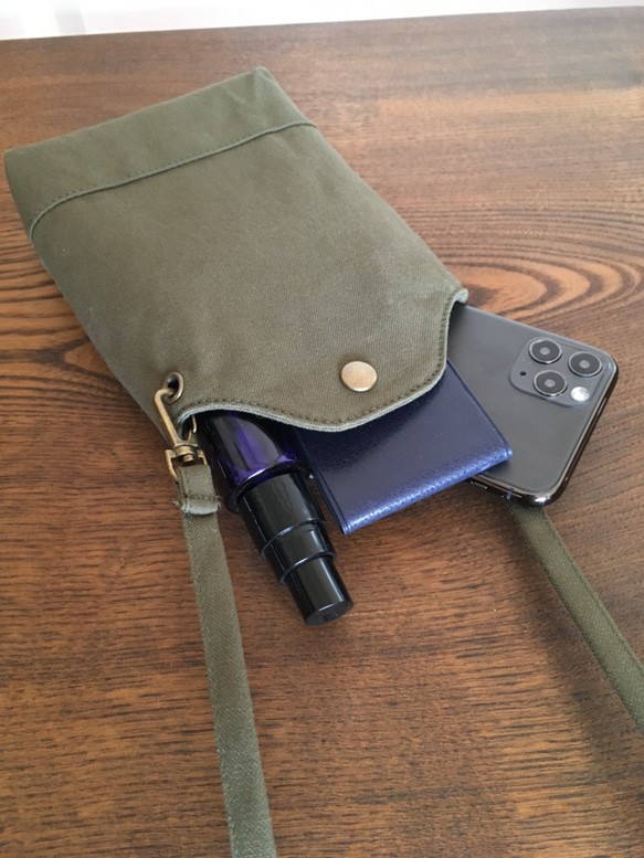 Kurashiki Canvas Smartphone Pochette Mini Sacoche [Smartphone Sh 第4張的照片