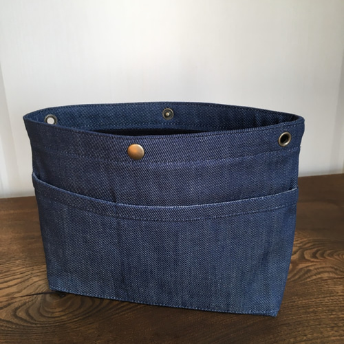 岡山デニム バッグインバッグ サコッシュにもなる A5入る サイズ変更可