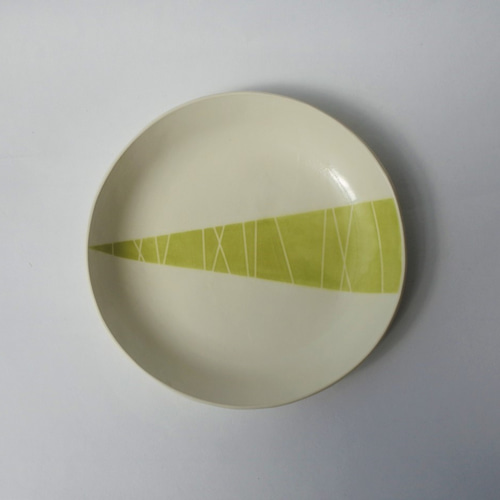 Plate プレート (小皿）グリーン/ストライプ 小皿 deadtinypottery