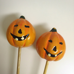ハロウィン かぼちゃピック 4本セット 1枚目の画像