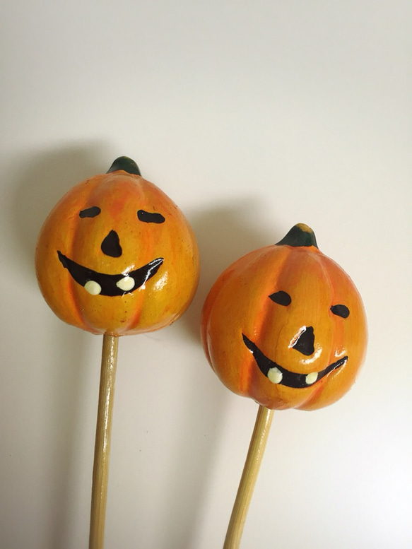 ハロウィン かぼちゃピック 4本セット 1枚目の画像