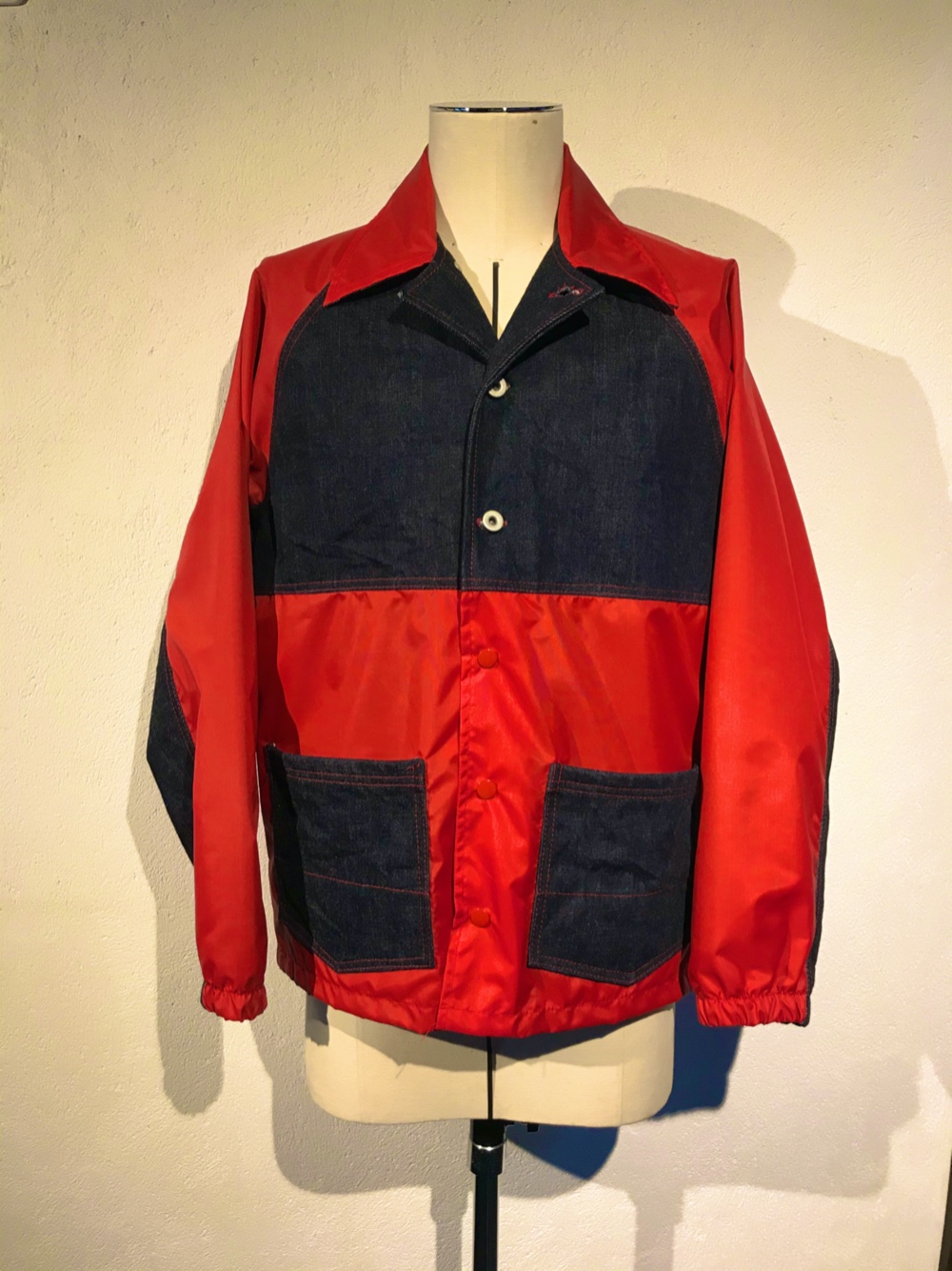 デニムナイロン　カバーオール×コーチジャケット