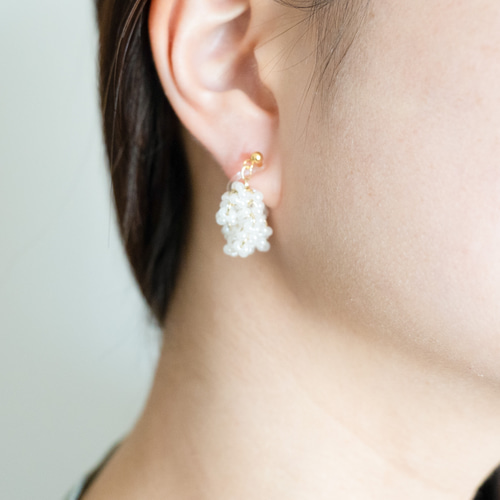 no.246＊14kgf パール&オパールしゃらしゃらピアス