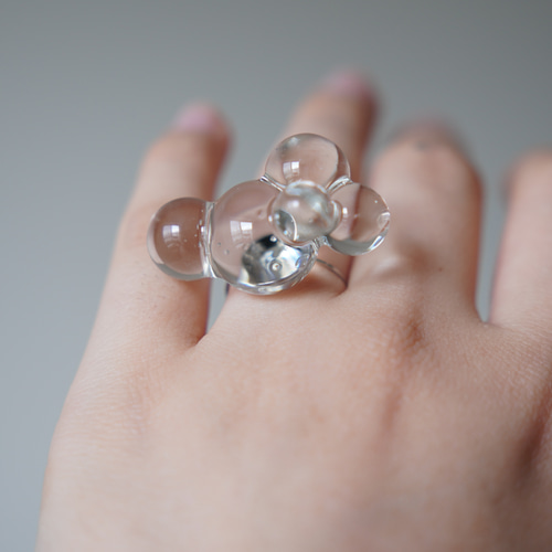 ぷくぷくガラスみたいなレジンリング 指輪・リング MOHE 通販 12484631