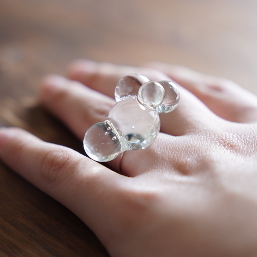 ぷくぷくガラスみたいなレジンリング 指輪・リング MOHE 通販 12484631