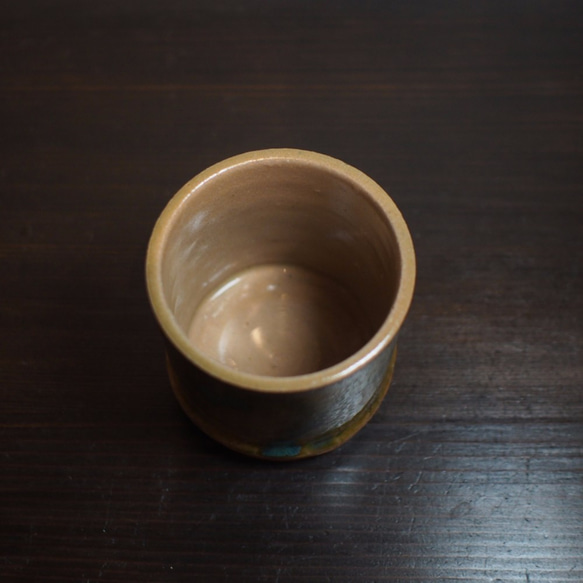 竹をモチーフにした陶器のフリーカップ。I 湯飲みやコーヒーカップとして、ロックカップなどの酒器にも 2枚目の画像