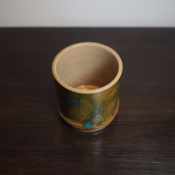竹をモチーフにした陶器のフリーカップ。I 湯飲みやコーヒーカップとして、ロックカップなどの酒器にも 3枚目の画像
