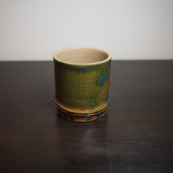 竹をモチーフにした陶器のフリーカップ。I 湯飲みやコーヒーカップとして、ロックカップなどの酒器にも 8枚目の画像