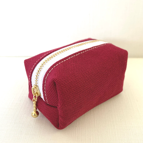 手のひらファスナーポーチ ワインレッド ポーチ minitora3493 通販