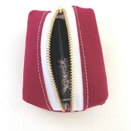 手のひらファスナーポーチ ワインレッド ポーチ minitora3493 通販