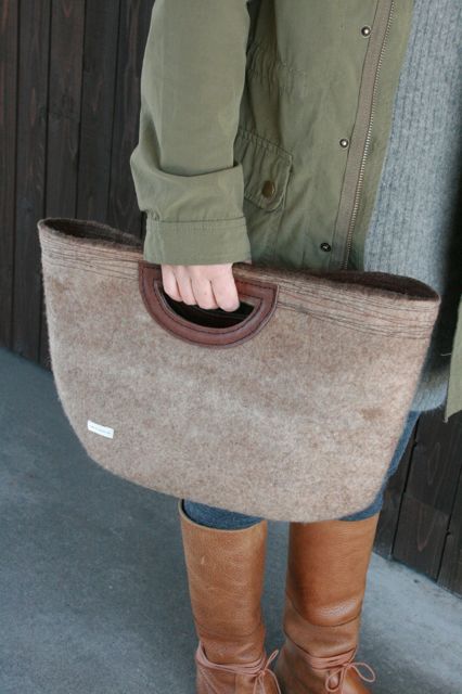 フェルトBag（ナチュラル）ステッチ