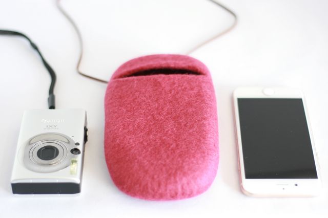 iPhone ポシェット cocoon（濃ピンク）Lサイズ