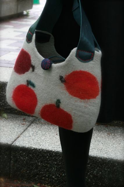 赤林檎フェルトbag