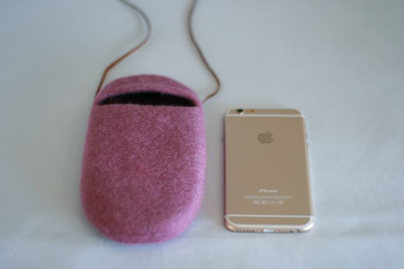 iPhoneポシェット 春のcocoon（モーブピンク）Lサイズ ※限定色 2枚目の画像