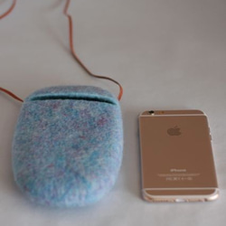iPhoneポシェット cocoon（限定色・ブルー）Lサイズ 1枚目の画像