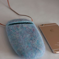 iPhoneポシェット cocoon（限定色・ブルー）Lサイズ 2枚目の画像