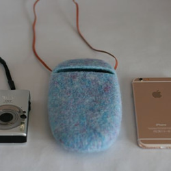 iPhoneポシェット cocoon（限定色・ブルー）Lサイズ 3枚目の画像