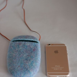 iPhoneポシェット cocoon（限定色・ブルー）Lサイズ 6枚目の画像
