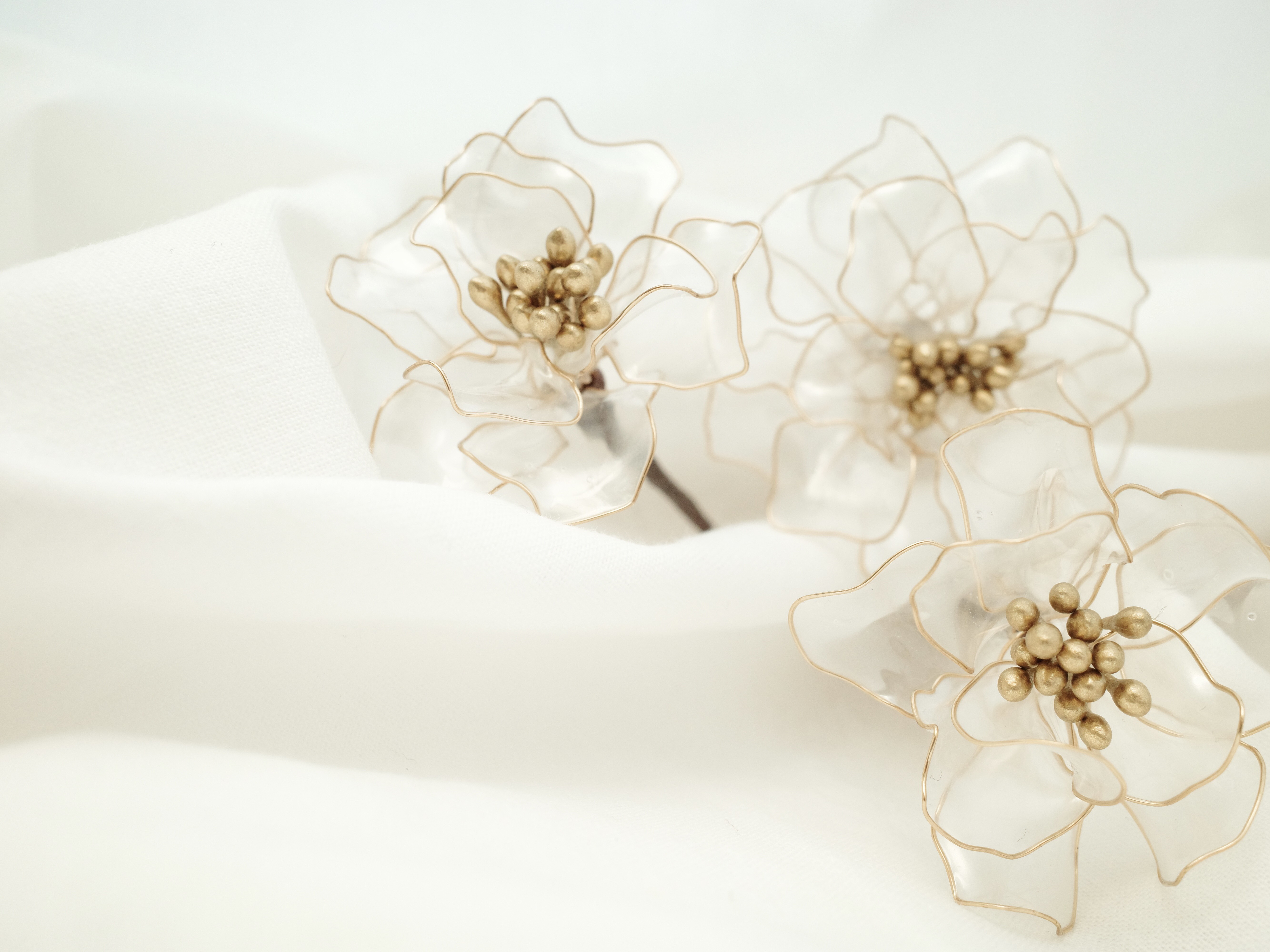 【受注制作】ブライダル ウェディング　結婚式　前撮り　ヘッドアクセ　ヘッドパーツ　GOLD/【VERA】
