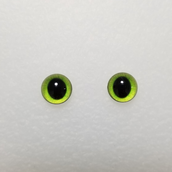A17　猫の瞳　１０㎜　グラスアイ　羊毛フェルト用 1枚目の画像
