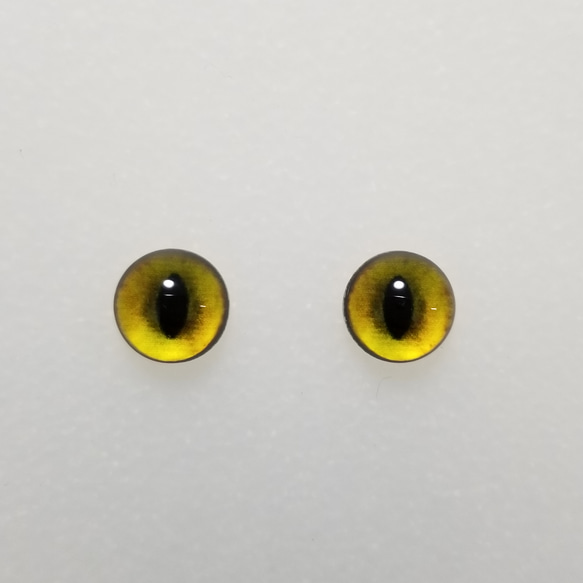 E26　猫の瞳　１０㎜　グラスアイ　羊毛フェルト用 1枚目の画像