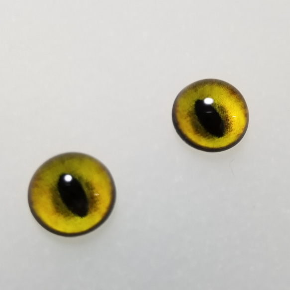 E26　猫の瞳　１０㎜　グラスアイ　羊毛フェルト用 3枚目の画像