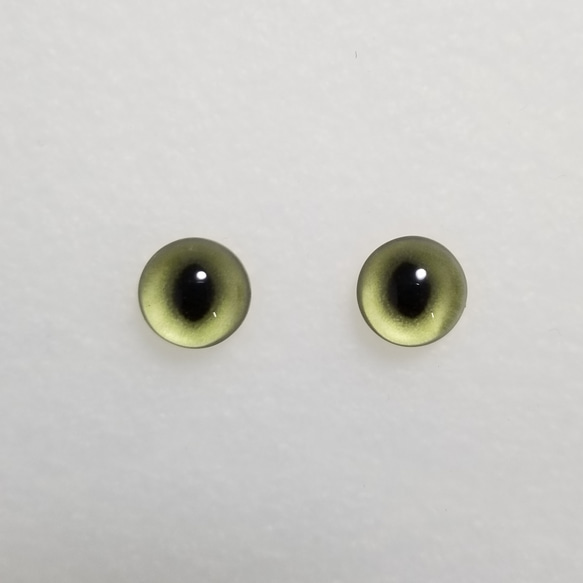 L15　猫の瞳　１０㎜　グラスアイ　羊毛フェルト用 1枚目の画像