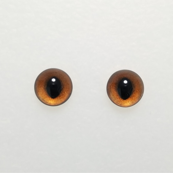 Q28　猫の瞳　１２㎜　グラスアイ　羊毛フェルト用 1枚目の画像