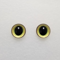 O6　猫の瞳　１２㎜　グラスアイ　羊毛フェルト用 1枚目の画像