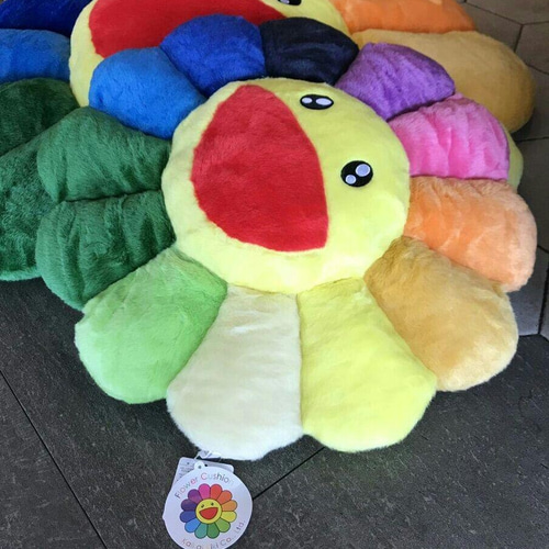 村上隆太陽花経典カラー太陽花クッション、60cm その他アート