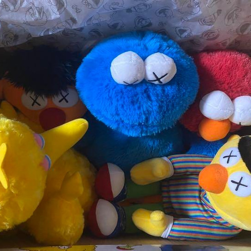 タグ付 ユニクロ カウズ セサミストリート コンプリート 5体 Kaws
